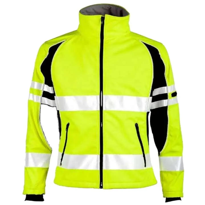 Phản quang an ninh giao thông huỳnh quang Hi VIS cao viz tầm nhìn bảo hộ lao động an toàn Lớp làm việc 3 áo khoác
