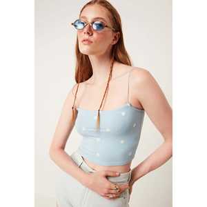 Blusa Casual con Estampado Floral y Tirantes con Logotipo Frontal - Product Image 2