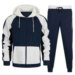 Conjunto Deportivo Premium Estampado para Hombre, 2 Piezas, Sudadera con Capucha y Pantalones Deportivos, Bloques de Color, 100% Algodón - Product Image 4