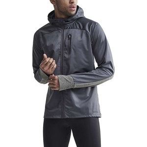 Custom Men's Lightweight Waterproof Canvas Windbreaker Jacket for Active Sports OEM ODM Services Stand Collar - Product Image 1