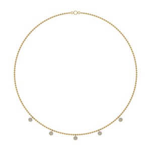 Collier en or rose 14K/18K Accents de diamants naturels Pierres vertes émeraude Bijoux fins solides pour mariages Fêtes Certifié IGI - Product Image 2