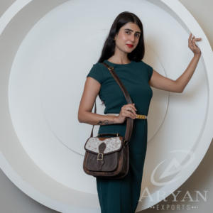 กระเป๋าถือหนังวัวแท้สำหรับผู้หญิง, กระเป๋าหนังวัวแท้มีสไตล์สไตล์ตะวันตก - Product Image 2