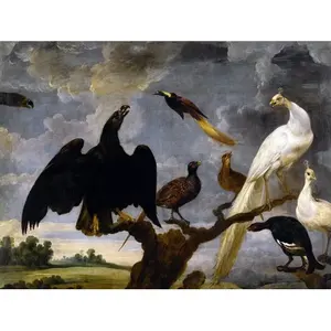 Accent Tile Mural a Concert of Birds 8x6 para cocina y baño Wall Backsplash - Product Image 1