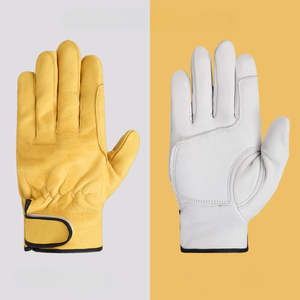 Guantes DE TRABAJO Piel de oveja Trabajadores Trabajo Soldadura Protección DE SEGURIDAD Jardín Deportes Motocicleta Conductor Guantes de bicicleta resistentes al desgaste - Product Image 3