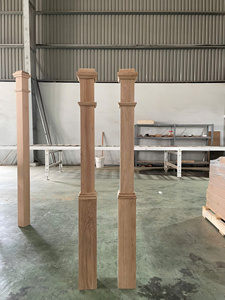 Caja de entrega rápida Newel Poplar, tapas planas de pirámide intercambiables incluidas, piezas de escalera de estilo liso para escalera moderna - Product Image 4