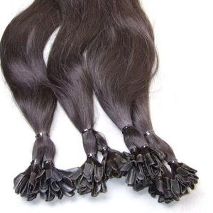 Kératine noire naturelle de 22 pouces I-Tips Indian Remy Hair Extensions Super Double Drawn Ends 100g Set pour femmes - Product Image 1