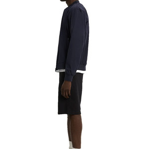 Veste en velours côtelé pour hommes la plus vendue de haute qualité anti-boulochage couleur unie affaires décontracté col montant manteau - Product Image 3