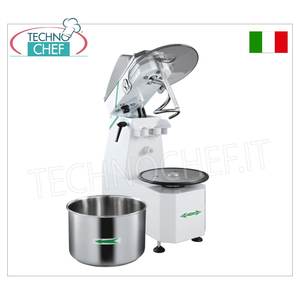 Mélangeur spiral automatique Fimar avec tête relevable de 50 kg (62 L) et bol amovible pour usage en boulangerie avec farine de blé et de maïs - Product Image 2