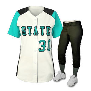 Uniformes de béisbol y softbol personalizados para mujer, Conjunto de jersey y pantalones de secado rápido con logotipo de equipo bordado, ropa deportiva OEM - Product Image 4