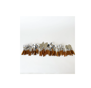 Cuchara de café creativa de acero inoxidable con mango de madera para postres y utensilios de cocina para bodas para uso doméstico y restaurantes - Product Image 4