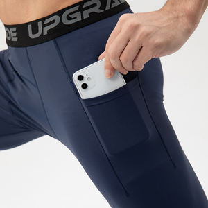 Collants d'exercice de compression personnalisés pour hommes vêtements de musculation Leggings à taille élastique pour hommes Leggings de sport pour hommes - Product Image 3