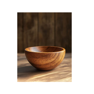 Bol à salade en bois jetable écologique, artisanal, style américain, tailles et couleurs personnalisables, pour la vente en gros et les entreprises - Product Image 1
