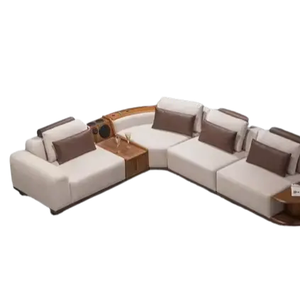 Beige modular sofa designer corner sofas living room luxurious upholstered couches