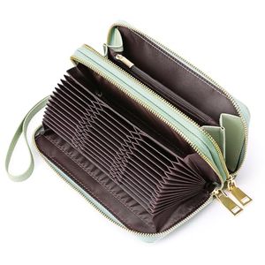 Japanese-Style RFID-Blocking <b>Long</b> <b>Wallet</b> – Multi-Slot PU Leather Zipper Clutch for Cards & Documents - Product Image 1
