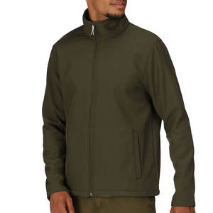 แจ็กเก็ตซอฟต์เชลล์แบบมีซิปสำหรับผู้ชายคอตั้งโลโก้ของคุณเอง - Product Image 1