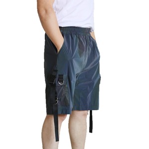 Pantalones cortos de gimnasio de alta visibilidad Hi Viz, transpirables, de secado rápido, deportes de verano, sueltos, informales, de Color arcoíris, pantalones cortos reflectantes para hombres - Product Image 5