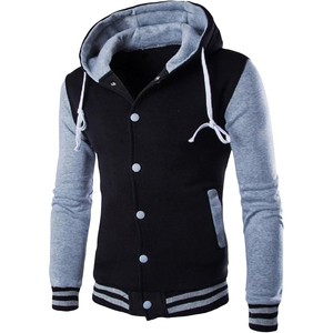 แจ็กเก็ตทีมโรงเรียนของผู้ชายสำหรับฤดูหนาวปกคอวีลายการ์ตูนวินเทจดีไซน์กันลม - Product Image 4