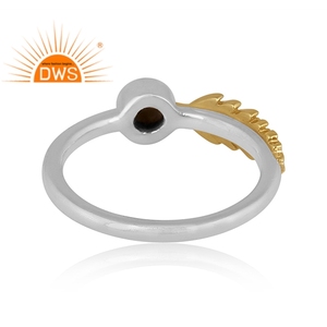 Latest Design Fine Sterling Silver Natural Gold Sheen <b>Obsidian</b> Gemstone Stackable Ring <b>Jewelry</b> For Women Gift For Her - Product Image 4