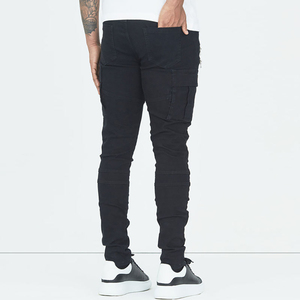 Stacked Pants The Latest New Design Trousers For <b>Men</b> Black Brown <b>White</b> Street Wear 100% Cotton <b>Men</b> Flare Stacked - Product Image 5