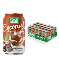 Leche de Coco con Chocolate en Botella de 11.1 fl Oz, Sin Azúcar Añadido, Fabricante de Bebidas de Marca Privada OEM ODM