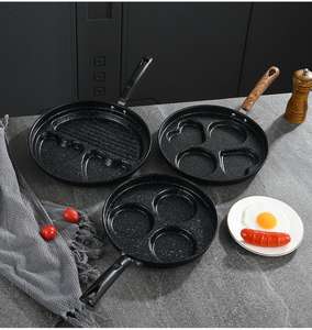 <span class=keywords><strong>DS118</strong></span> Venta al por mayor hogar en forma de corazón agujero circular a rayas sartén de fondo plano nuevo tipo de sartén - Product Image 5