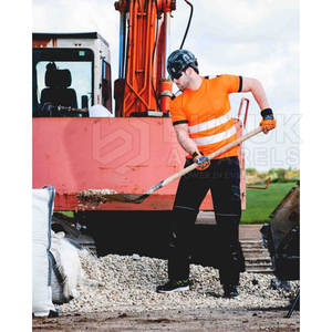 Camiseta reflectante de manga corta de alta visibilidad de secado rápido para trabajo en almacén, camiseta de seguridad de manga corta de alta visibilidad - Product Image 3