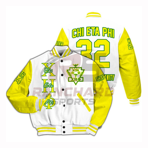 เสื้อแจ็คเก็ตนักเรียนชาย CHI ETA PHI ปักโลโก้ด้านหน้า สำหรับฤดูใบไม้ร่วงและฤดูหนาว คุณภาพสูง เป็นมิตรกับสิ่งแวดล้อม สไตล์ลำลองทันสมัย ผลิตจากโพลีเอสเตอร์/ผ้าฝ้าย - Product Image 3