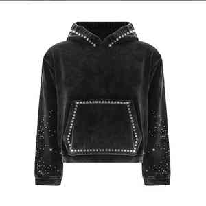 เซ็ตชุดวอร์มกางเกงมีฮู้ด2ชิ้นมีฮู้ดสำหรับผู้ชายปักโลโก้ฤดูหนาวแบบใหม่ตามสั่งสไตล์วินเทจ - Product Image 4