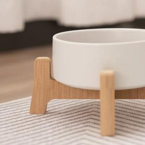 Adjustable <b>wooden</b> <b>dog</b> <b>bowl</b> <b>stand</b> eco-friendly wood raised holder elevated holders for pet feed <b>bowls</b> - Product Image 6