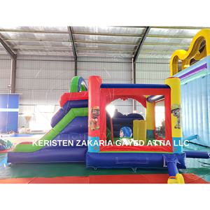 Castillo inflable de PVC de calidad comercial con tobogán de perro de dibujos animados para alquiler en fiestas infantiles y parques de juegos. - Product Image 2