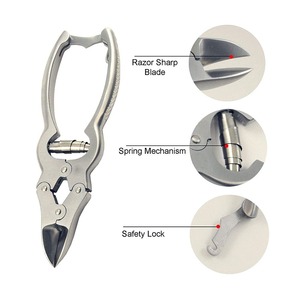Coupe-ongles robustes en acier allemand Rohail Industries pour manucure des doigts et des orteils, double action à ressort, mâchoires de 20 mm, nouveau design - Product Image 6
