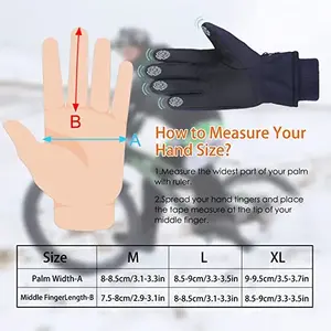 Guantes Deportivos de Invierno Casuales, Impermeables, Cálidos, con Pantalla Táctil, de Nailon Jacquard, con Logotipo Personalizado, Venta al Por Mayor - Product Image 3