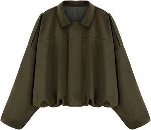 Veste de sport unisexe décontractée en satin de coton 100% aspect daim respirant coupe-vent imperméable personnalisable à l'avant pour le printemps - Product Image 1