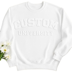 Personnalisé unisexe Design bouffée impression sweats respirant haute qualité matériel 100% coton coupe ample tenue décontracté sweats - Product Image 4