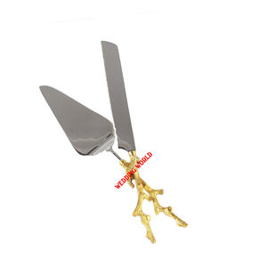 Serveur de gâteaux décoratif de qualité supérieure, couteau de créateur fait à la main, ensemble de serveurs de gâteaux en métal classique et élégant vente en gros - Product Image 2