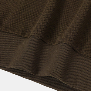 Sudadera térmica de invierno de manga larga con cuello redondo para hombre de último diseño, Color sólido con servicio OEM, sudadera teñida Lisa para hombre - Product Image 5