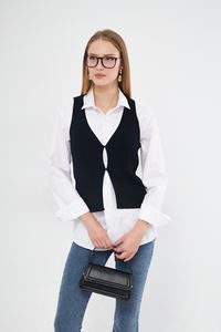 Blusa de punto cómoda y elegante para mujer, tela informal de moda para oficina y uso diario - Product Image 2