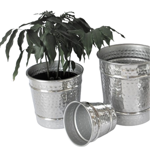 Pot de fleurs et jardinière en aluminium chromé de luxe, qualité solide, piédestal, bol carré, base, centre de table, vente directe - Product Image 4