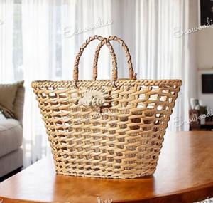 Bolso de hombro tejido de verano a la moda, bolsos de gran capacidad de mimbre de bambú para mujer, bolsos de hombro tejidos con estilo para vacaciones en la playa - Product Image 3