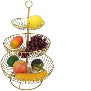 New Arrival Fruit Dish Metal Fruit <b>basket</b> Home Kitchen Fruits <b>Vegetable</b> <b>Stand</b> <b>Basket</b> Bowl Dining Table Bowl Countertop - Product Image 3
