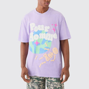 Camiseta de algodón de bambú de gran tamaño con estampado personalizado de alta calidad para hombre, Camiseta de punto de secado rápido para Fitness callejero - Product Image 2