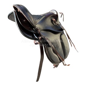 Selle de cheval classique en cuir western avec arçon en plastique, artisanale, durable et confortable, équipement équestre - Product Image 5