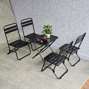 Living Room <b>Folding</b> Farmhouse Tea <b>Table</b> and Chairs Set Minimalist Design Convertible CBCF293 - Product Image 4