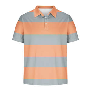 Color sólido de la moda de los hombres para las camisetas del polo Algodón Piqué Casual Tops OEM ODM Disponible Jersey Tela - Product Image 2