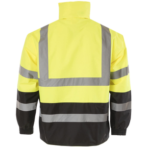 Vêtements de travail de sécurité pour hommes Veste réfléchissante de sécurité à haute visibilité Logo personnalisé Vêtements de travail en plein air Vestes coupe-vent à coquille souple - Product Image 3