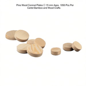 Placas Cónicas de Madera de Pino, Aproximadamente 15 mm 1050 Piezas por Caja de Artesanías de Bambú y Madera - Product Image 2