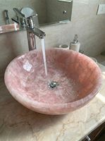 Vasque en pierre d'agate de luxe moderne faite à la main, écologique, couleur personnalisée, art moderne, décoration de salle de bain antique, Diwali, retraite