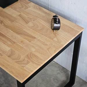 160x70cm HBRT037 Rubberwood <b>Computer</b> <b>Desk</b> with Rectangular Iron Legs - Product Image 4