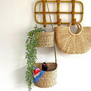 Panier de rangement multi-niveaux en herbe de mer tissé à la main, panier suspendu pour fruits en herbe de mer - Product Image 4