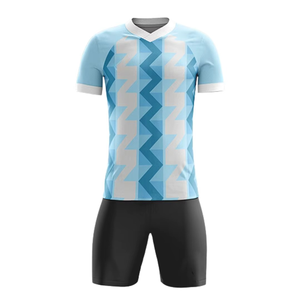 Ensemble de maillots de football personnalisés pour hommes en gros avec maillot et short de football imprimés par sublimation, respirants et à séchage rapide, uniforme d'équipe - Product Image 3